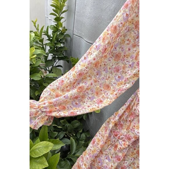 Vintage Jessica Simpson Women’s Sz XL Dress Floral Ruffled Boho Western Style - Picture 6 of 14